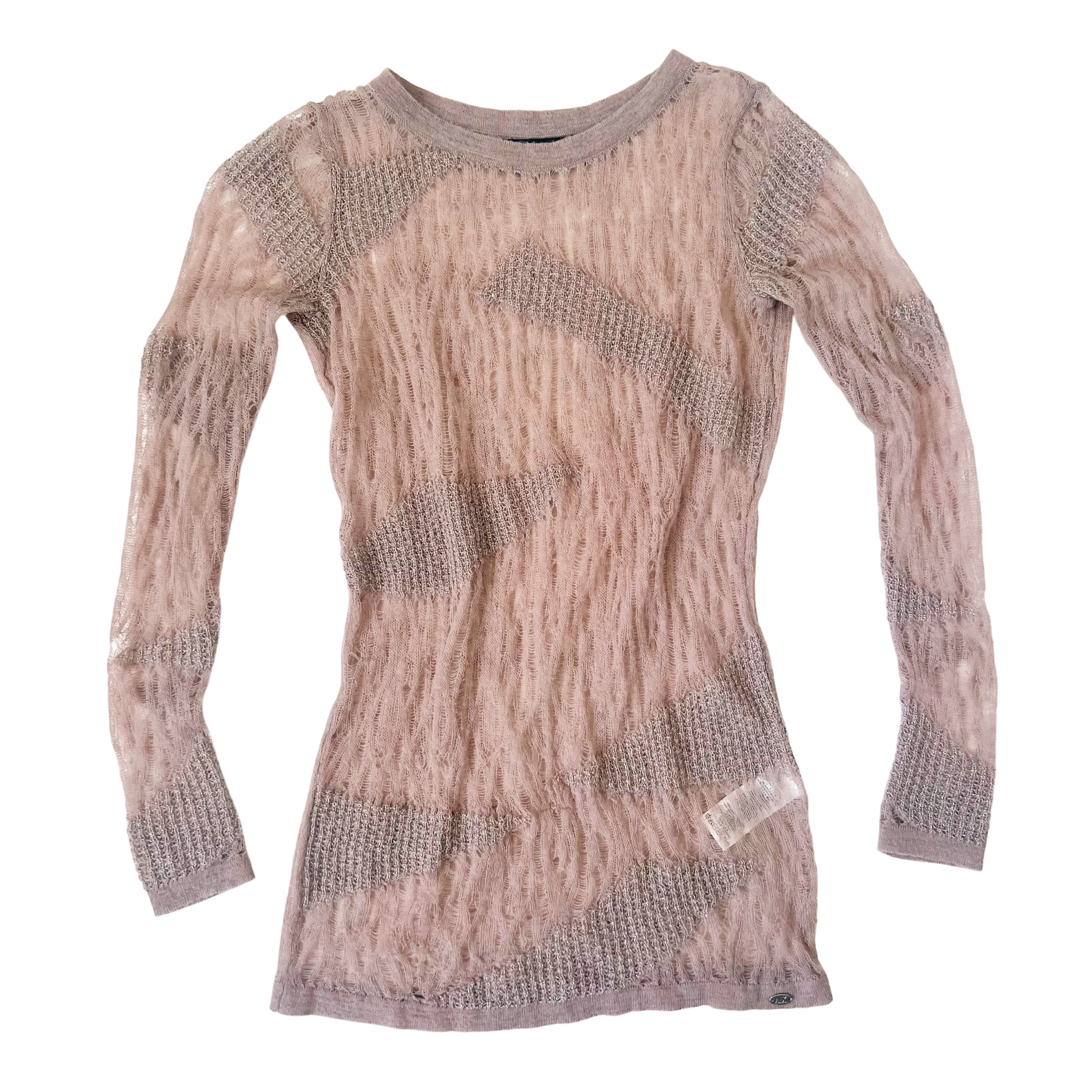 Sheer Open Knit Mini Dress (XS/S)