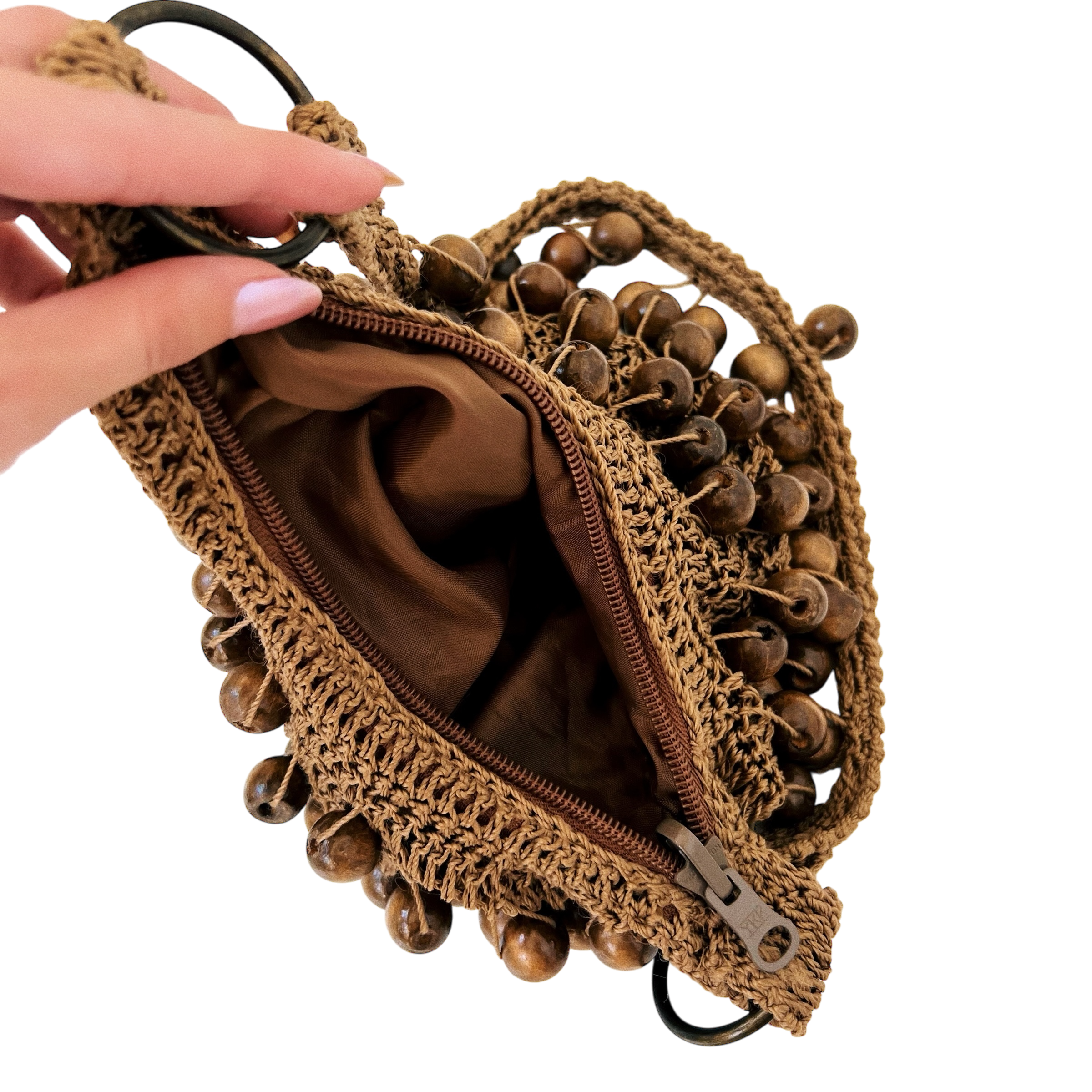 Heavily Beaded Crochet Purse
