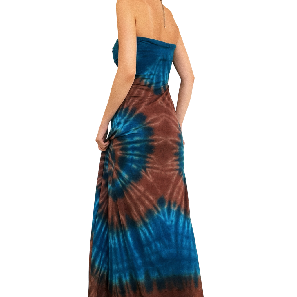 Strapless Tie Dye Maxi Dress (XS/S)