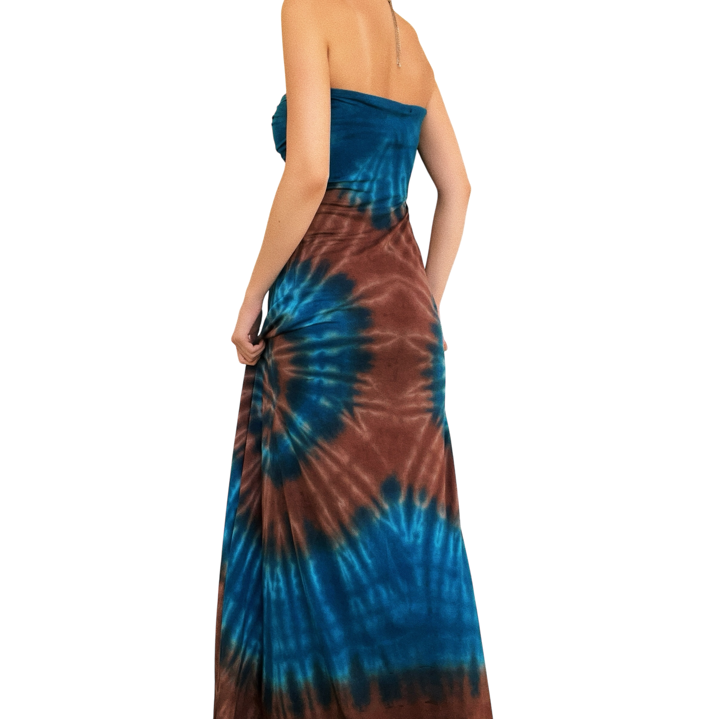 Strapless Tie Dye Maxi Dress (XS/S)