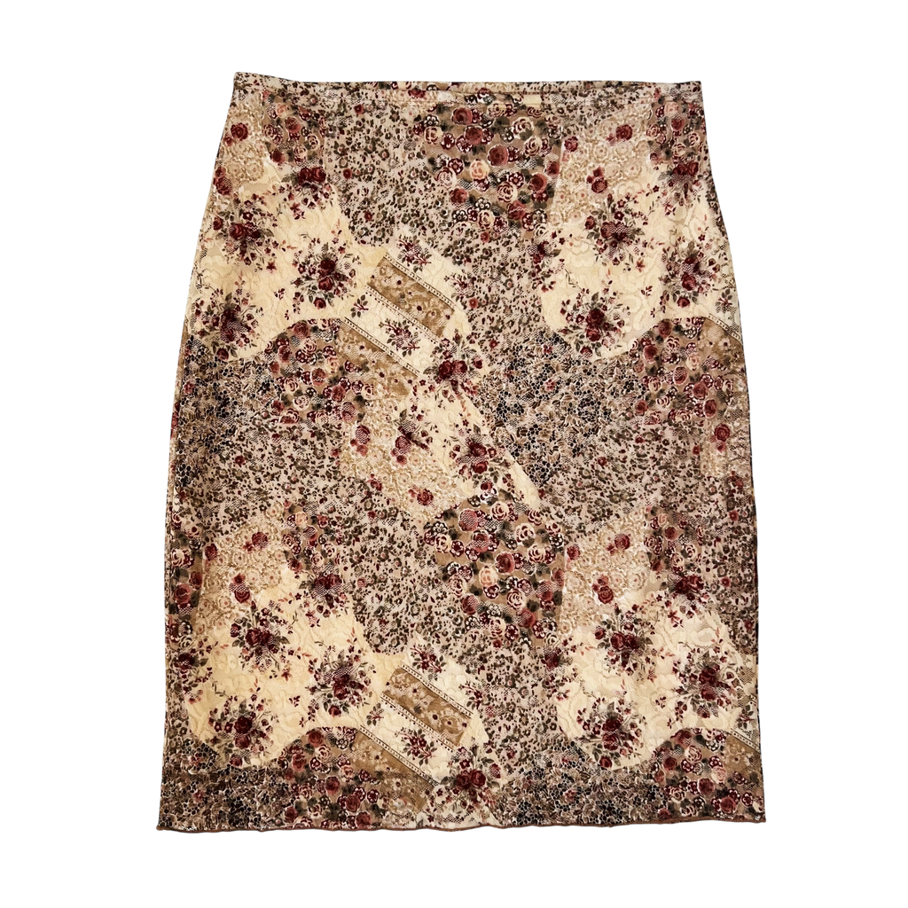 90s Lacy Floral Skirt (S)