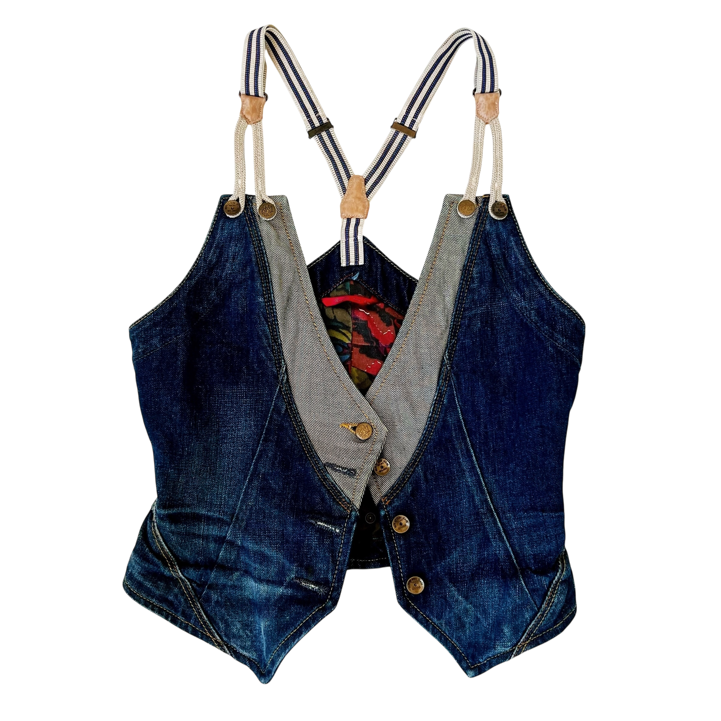 Italian Vintage Denim Vest (S)