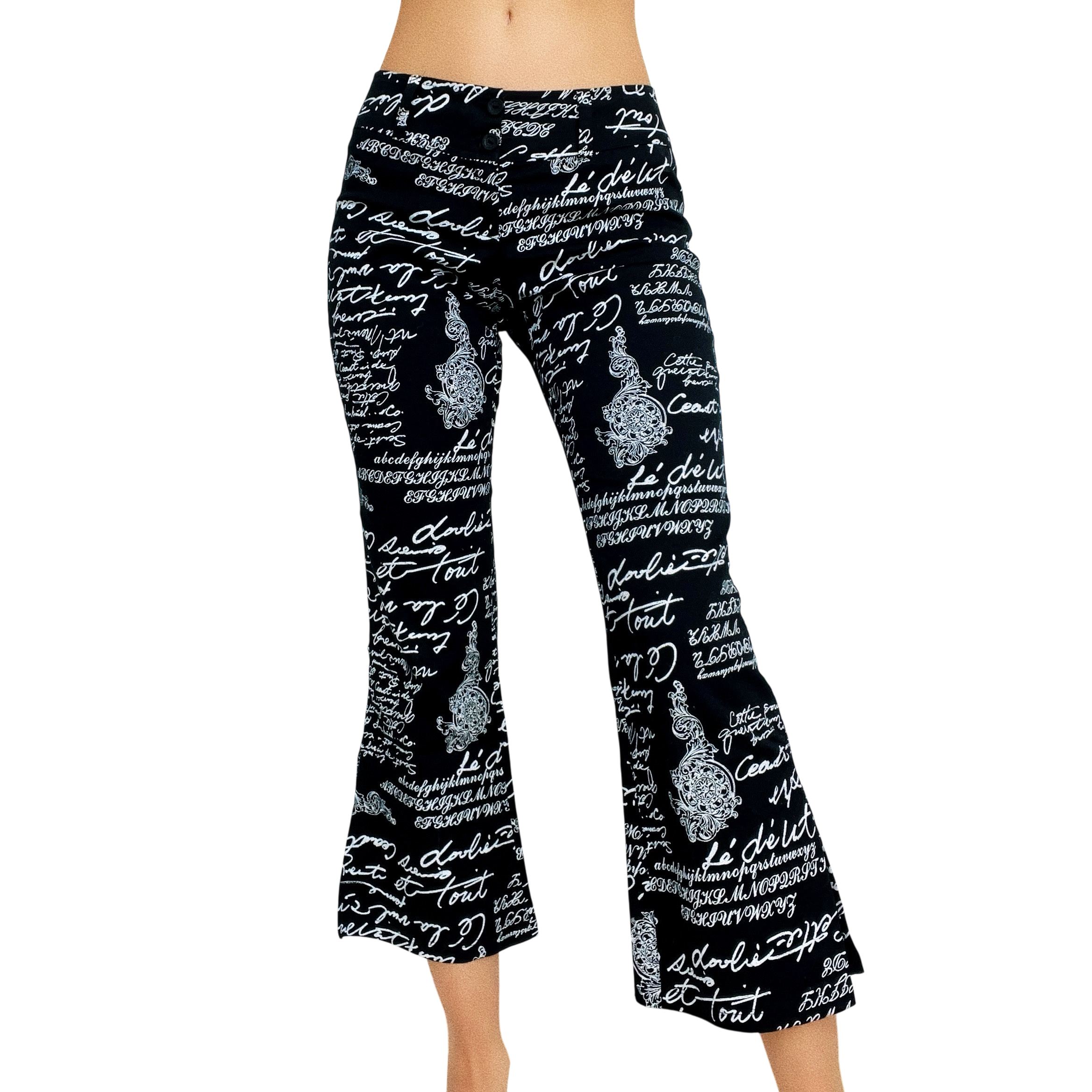 90s Black & White Capris (XS/S)