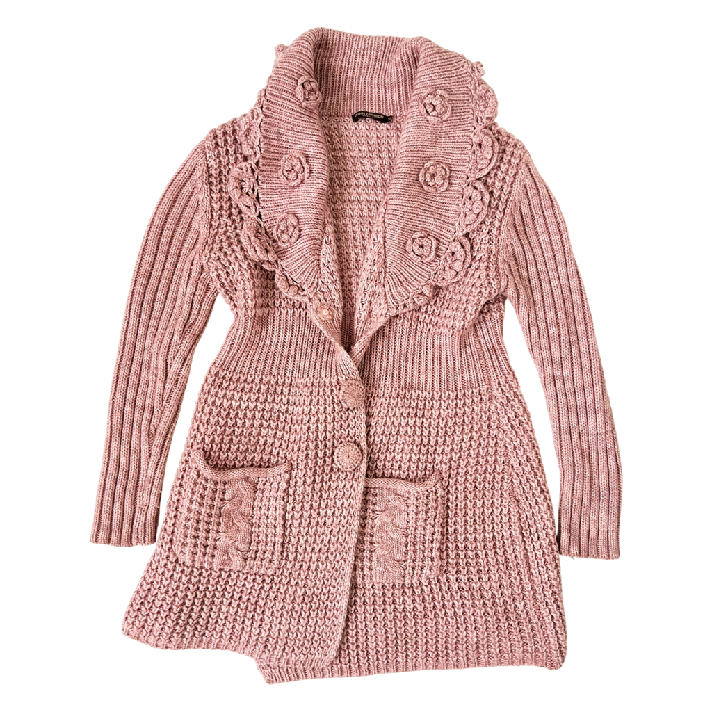 Dusty Rose Knit Cardigan (XL)