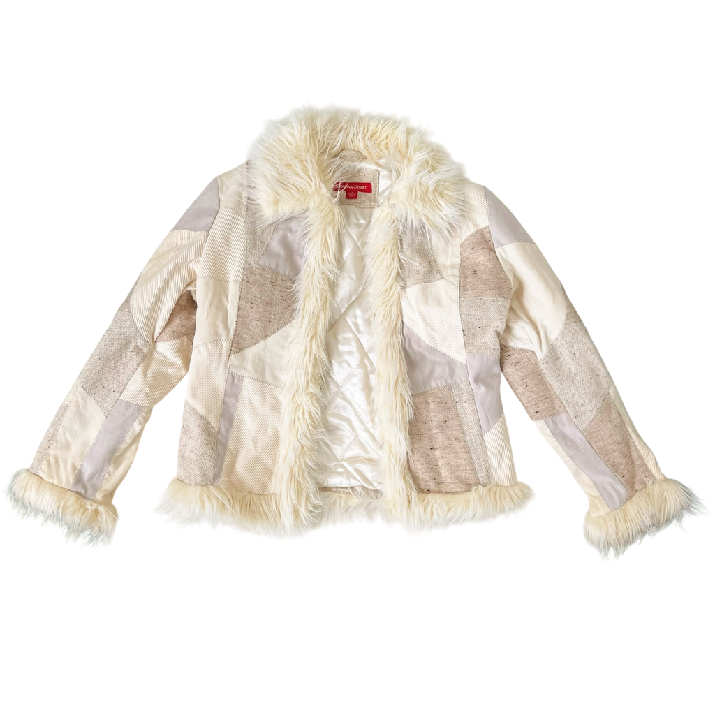 Early 2000s Furry Patchwork Jacket (M)