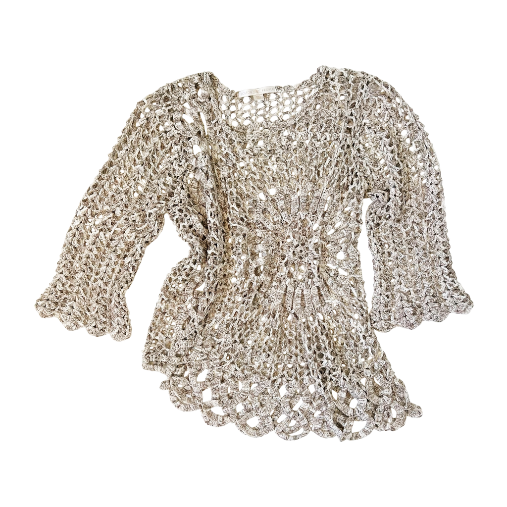 Beige Crochet Layering Top (L)