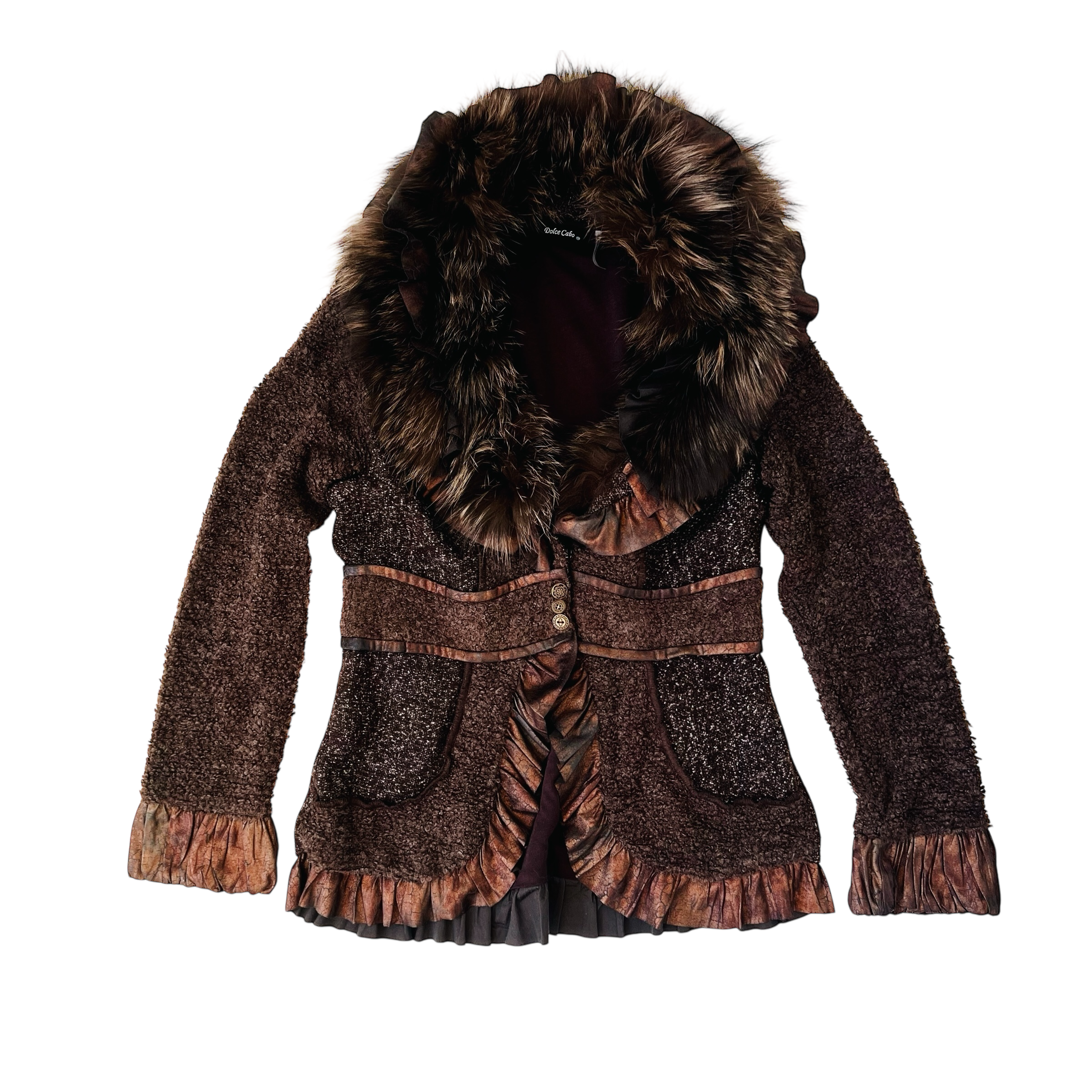 Genuine Fur Collar Jacket (S)