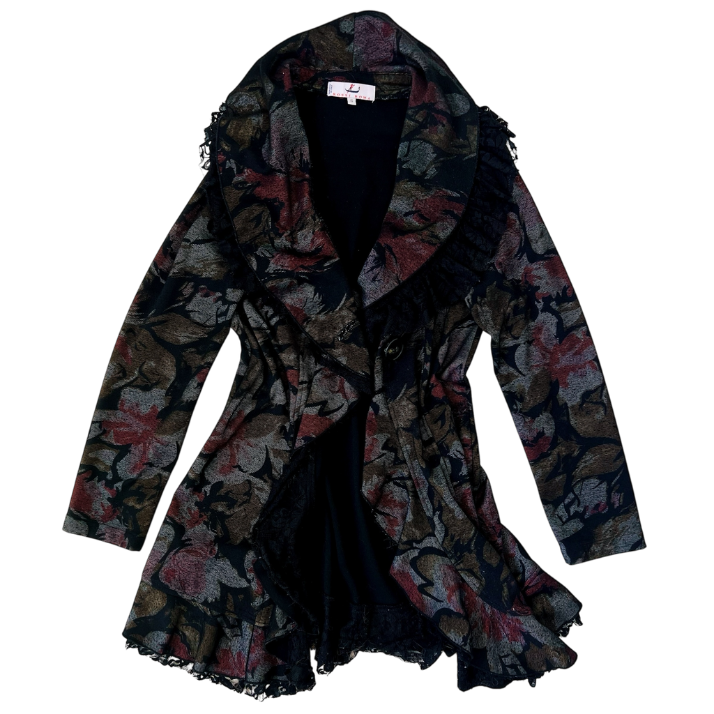 Ruffly Italian Floral Blazer (S/M)