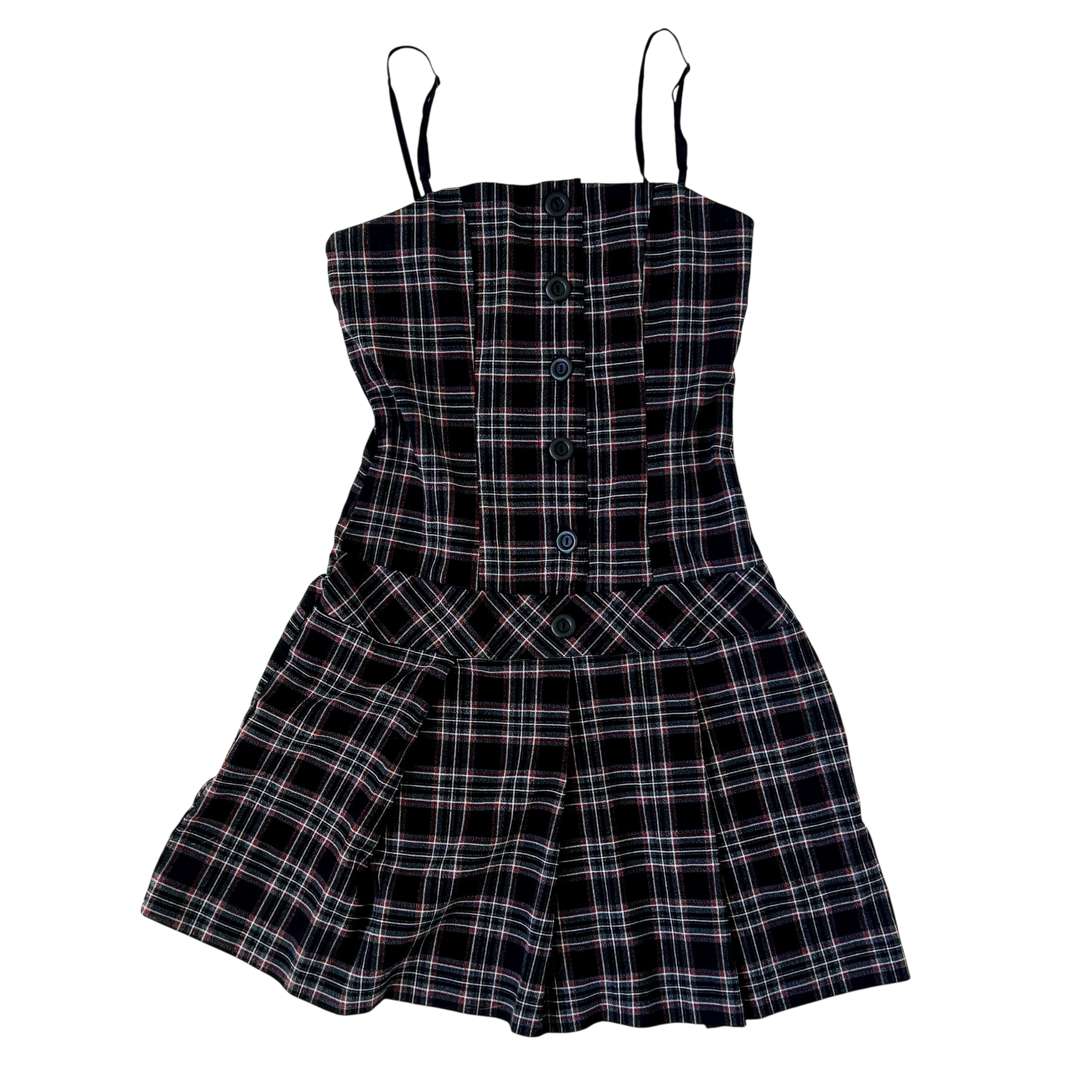 Flirty Plaid Mini Dress (S/M)