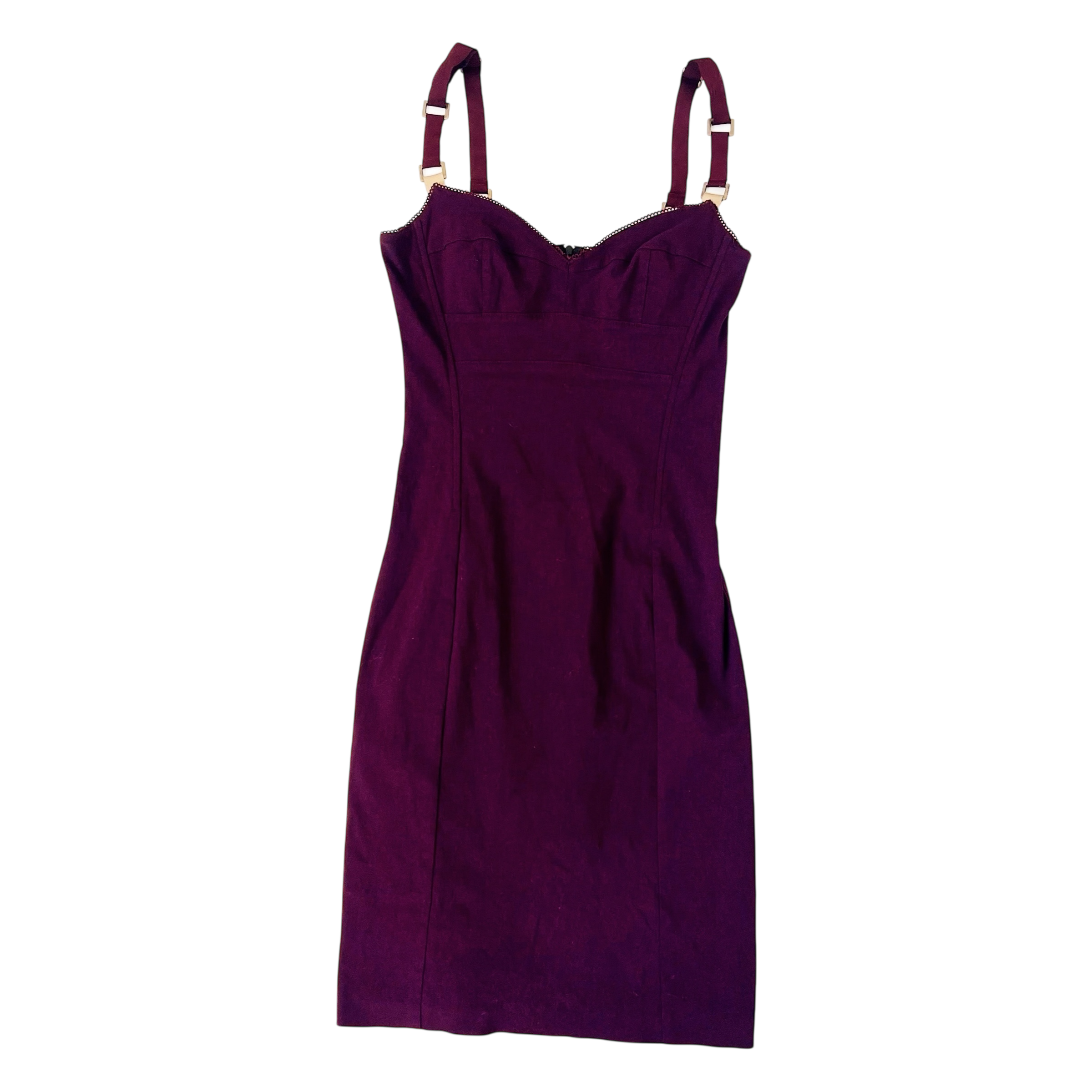Vintage Plum Corset Dress (S)