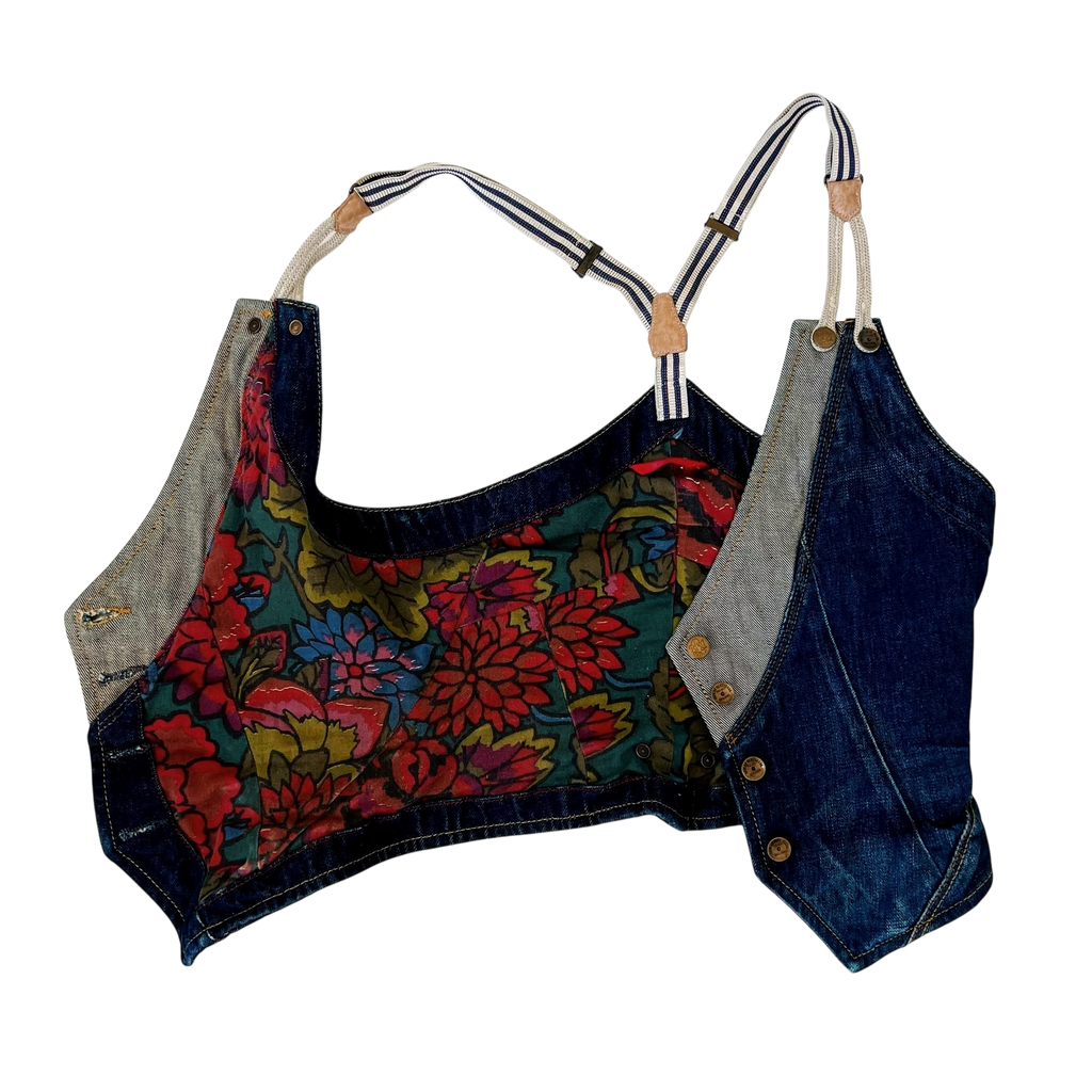 Italian Vintage Denim Vest (S)