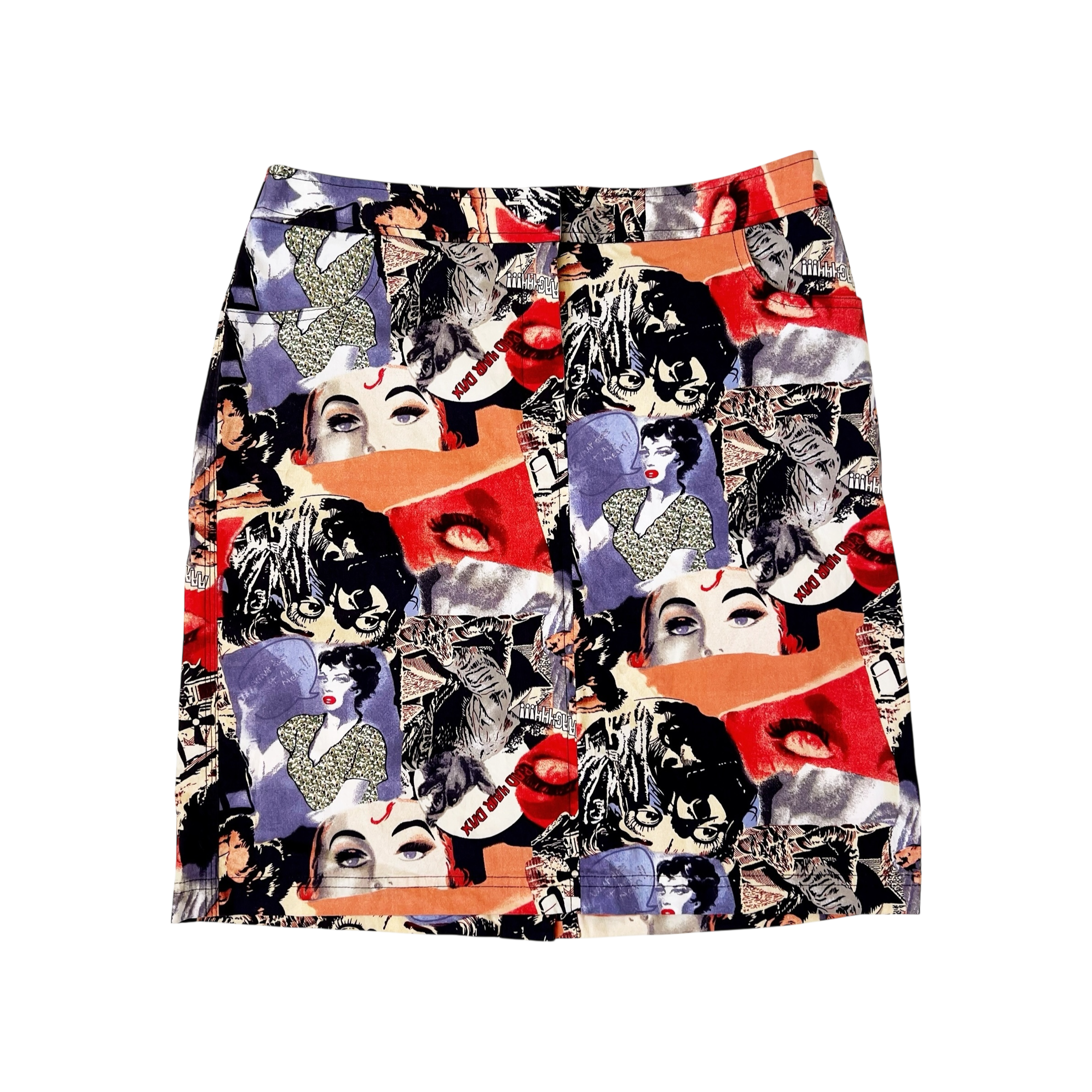 Funky Graphic Pencil Skirt (M)