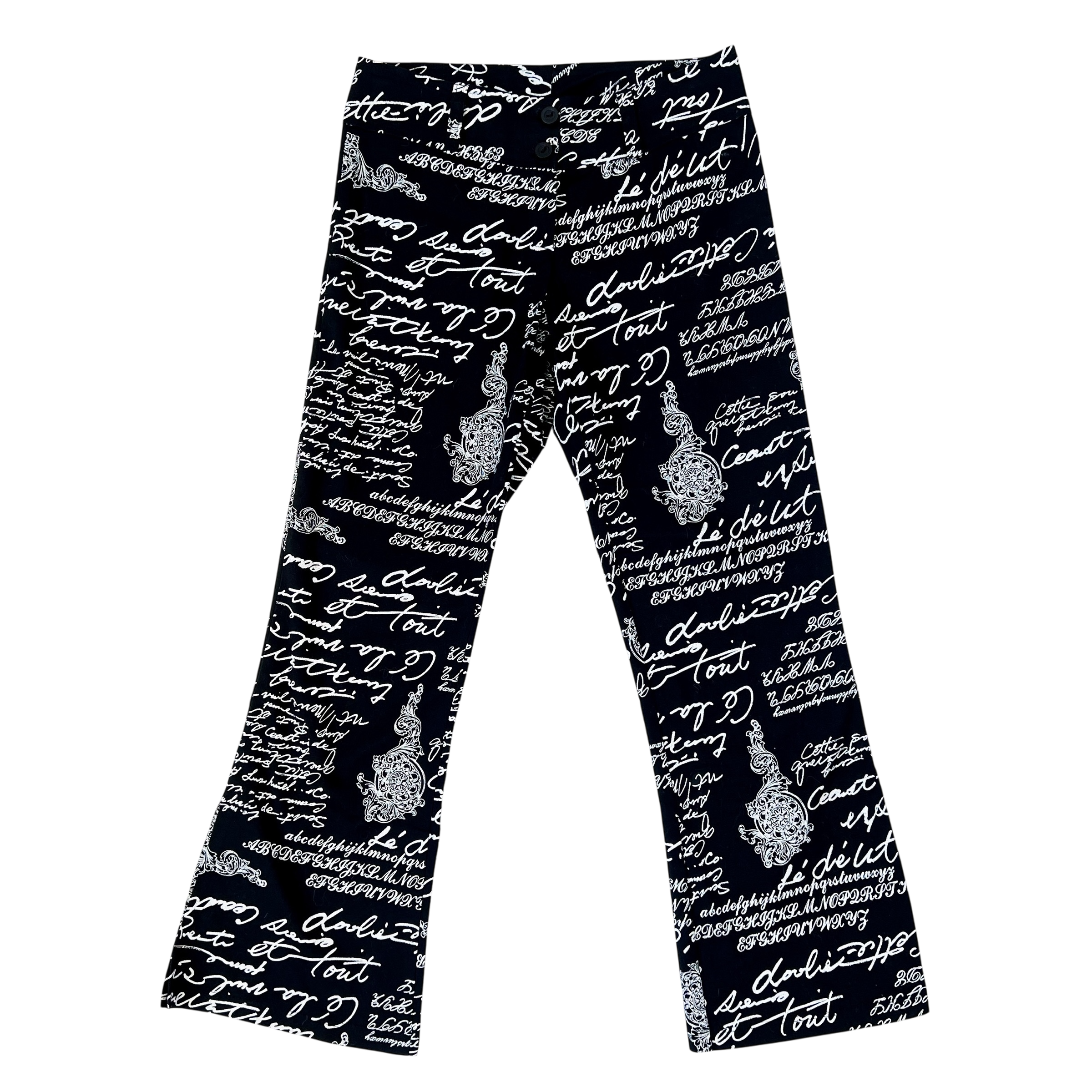90s Black & White Capris (XS/S)