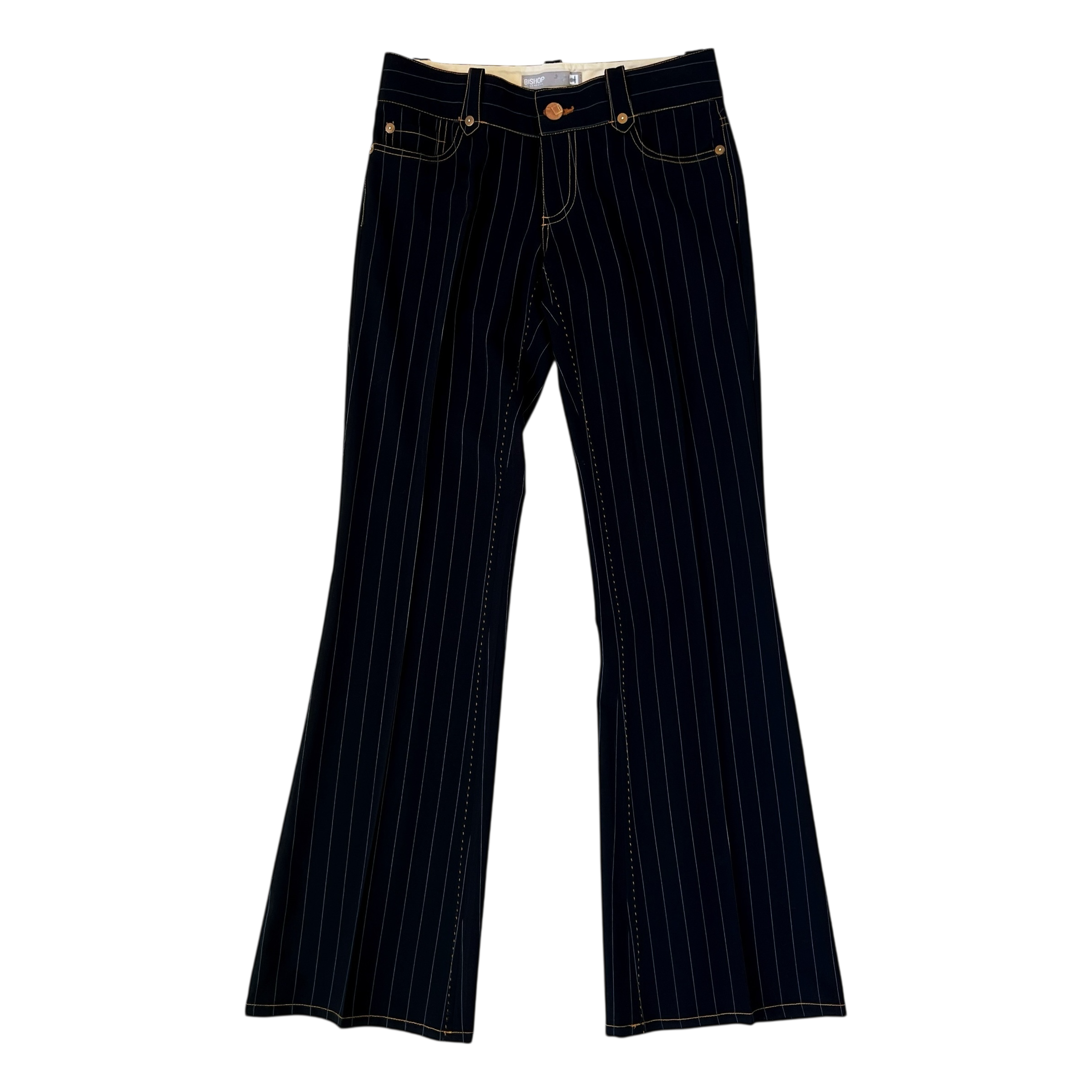 Black Pinstriped Slacks (S)