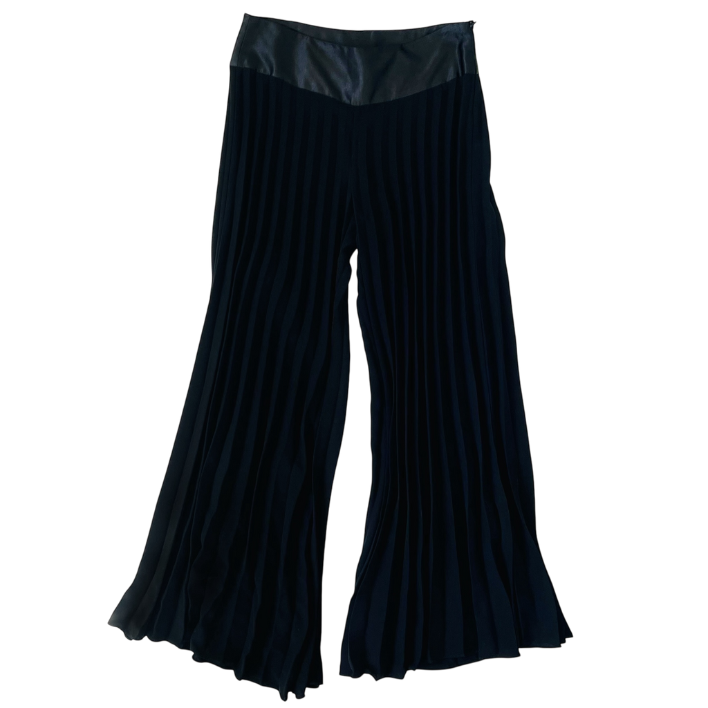 Caché Black Pleated Accordion Pants (M)