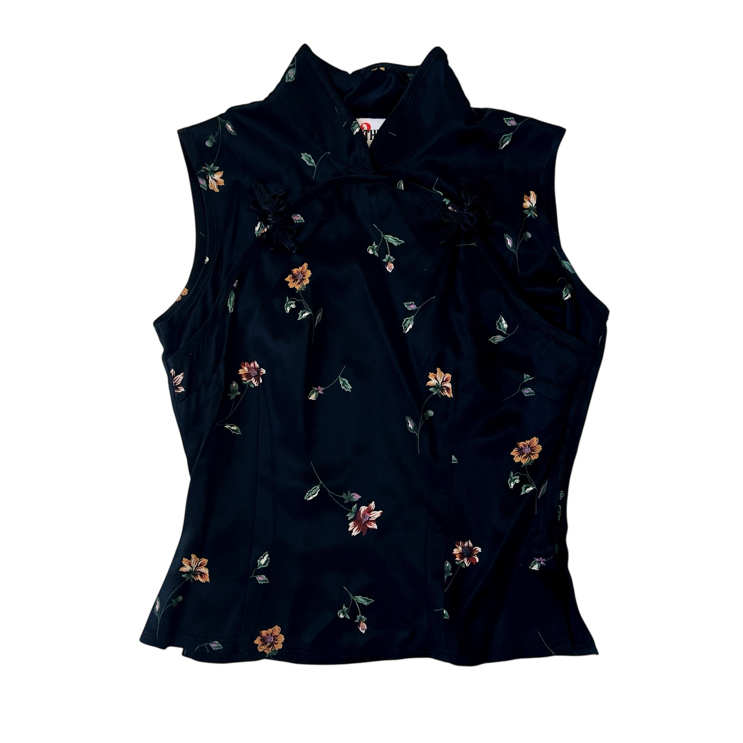 90s Floral Satin Top (S)