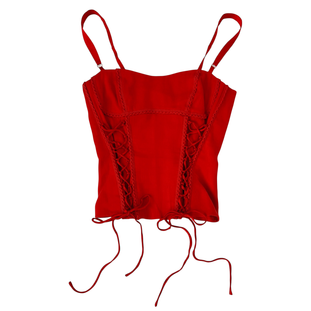 Marciano Vibrant Red Corset Top (XS)
