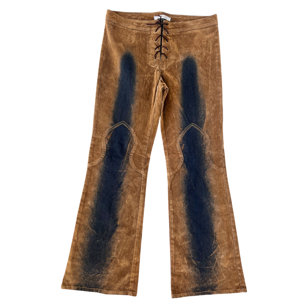 Early 2000s Suede Look Jeans (M)