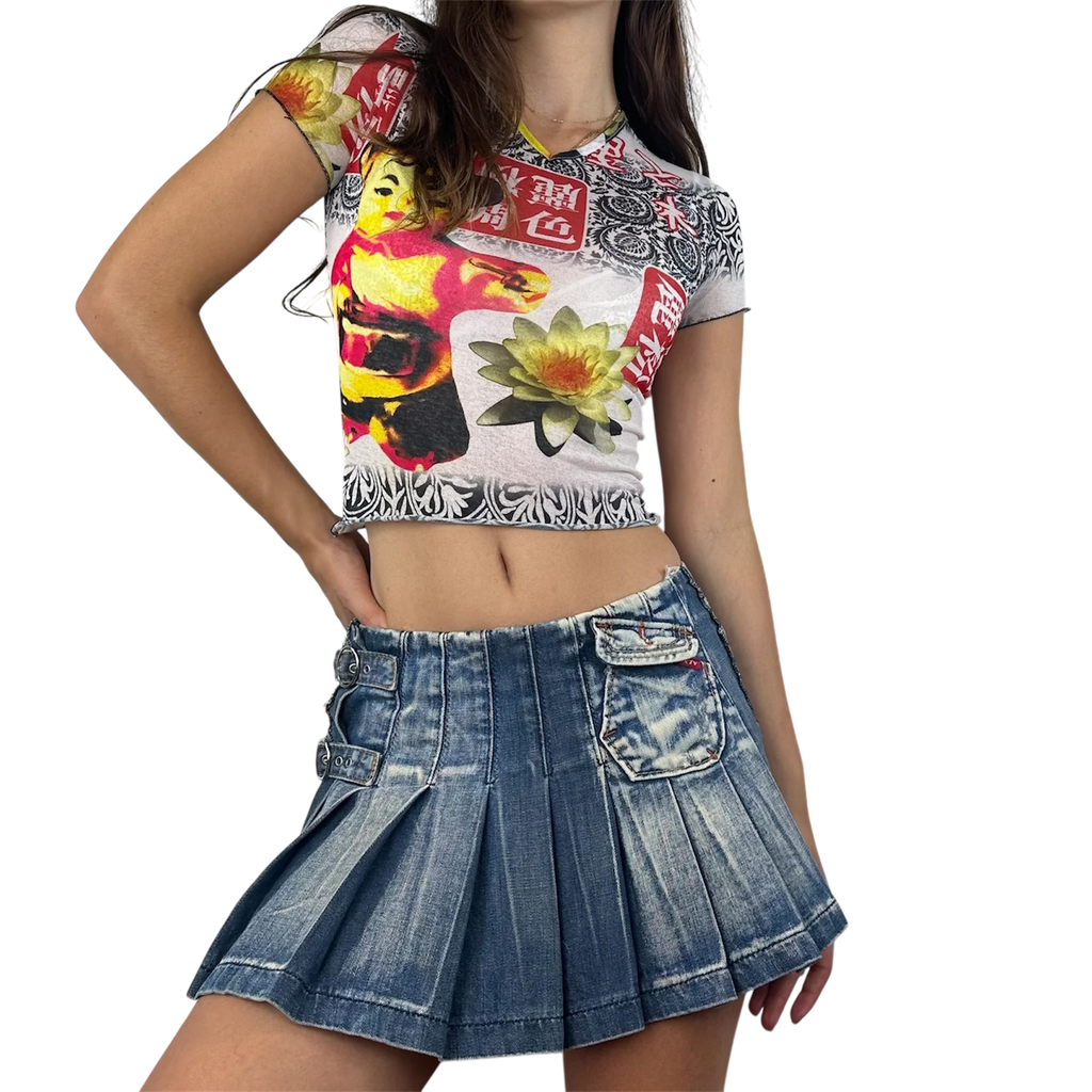 Miss Sixty Pleated Mini Skirt (XS)