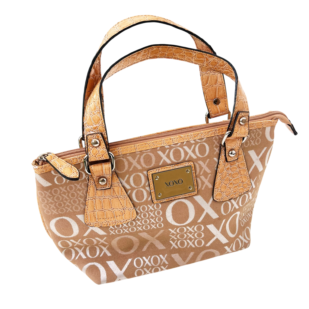 XOXO Tan Monogram Purse