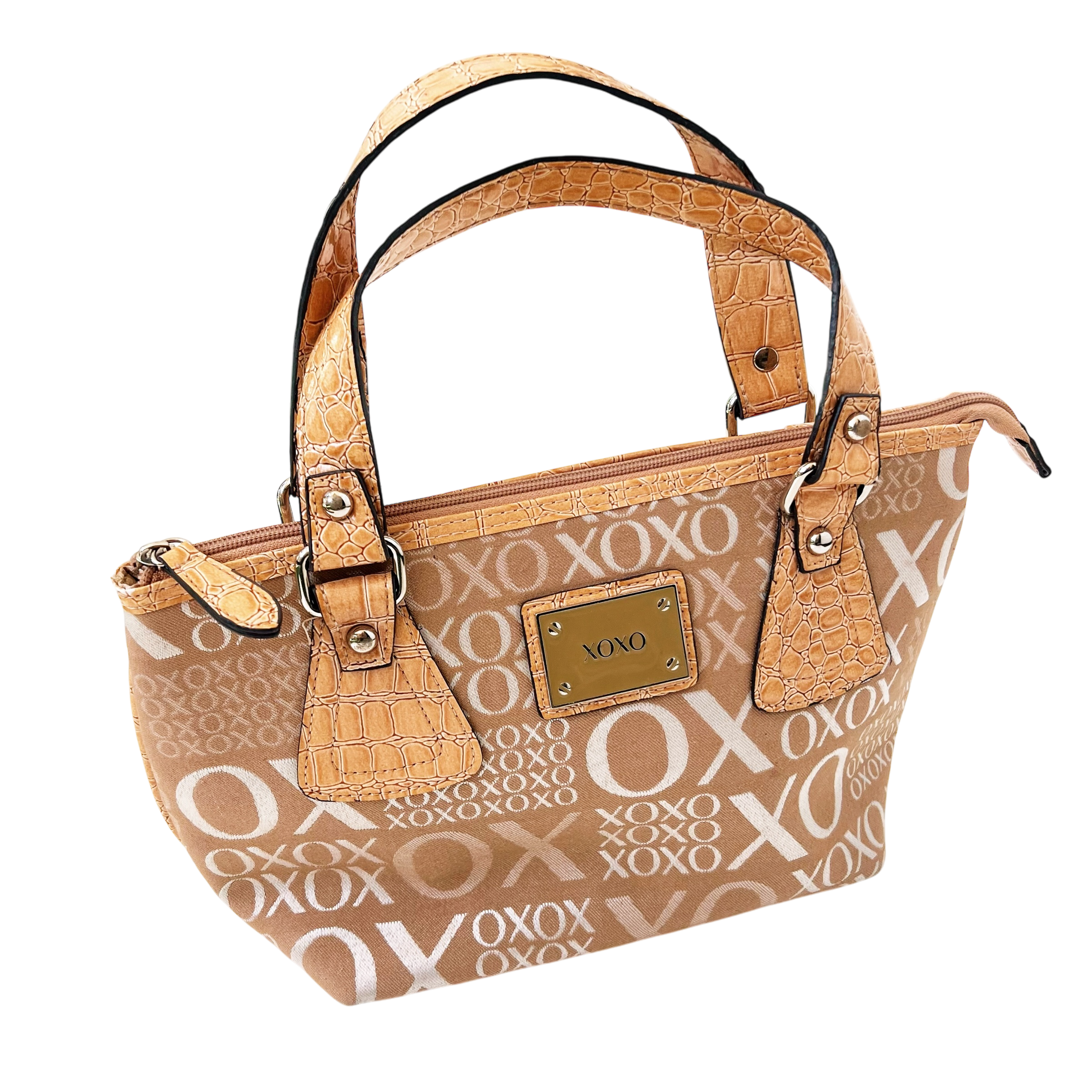 XOXO Tan Monogram Purse