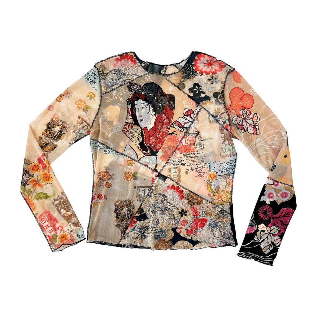90s Mesh Geisha Top (M/L)