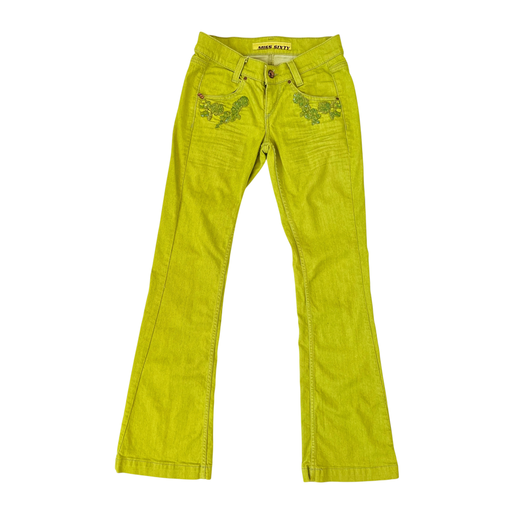 Miss Sixty Lime Green Jeans (S)