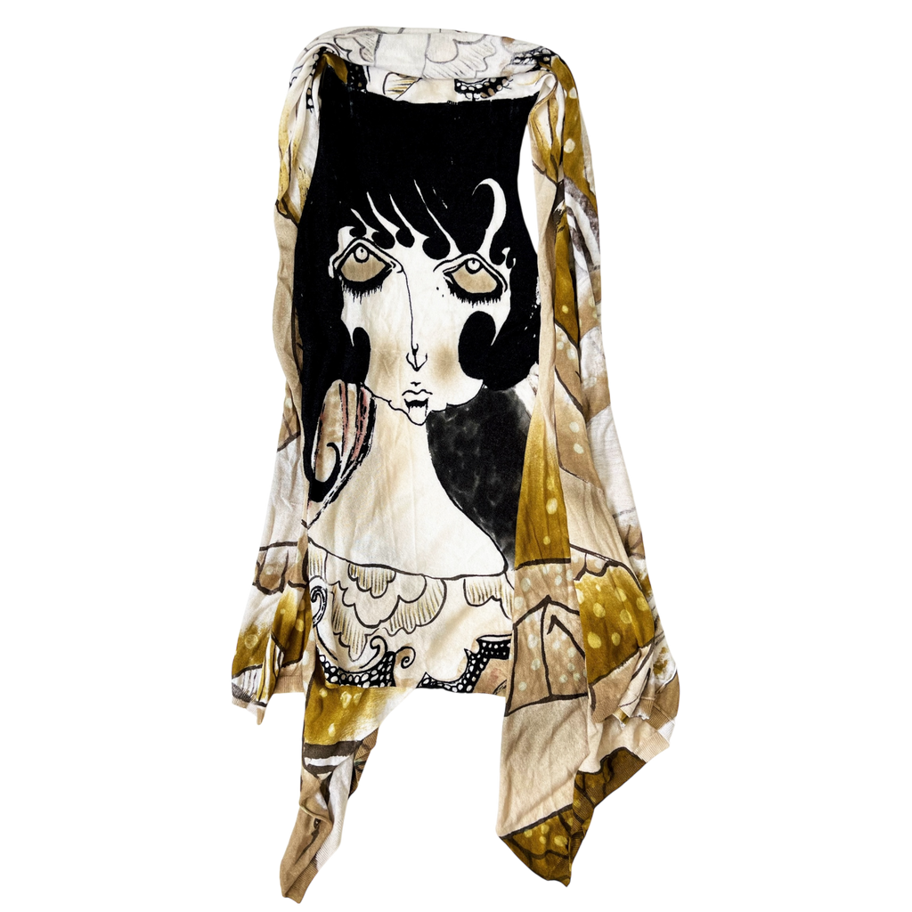 Artsy Graphic Sleeveless Duster (One Size)