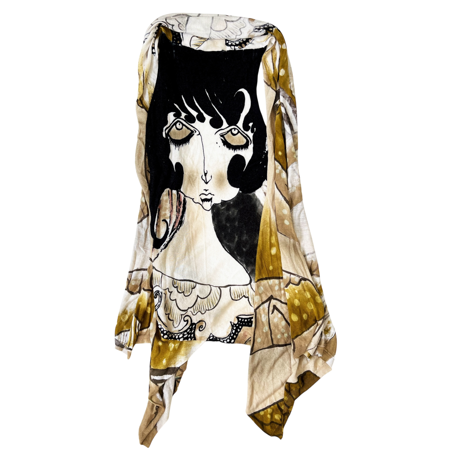 Artsy Graphic Sleeveless Duster (One Size)