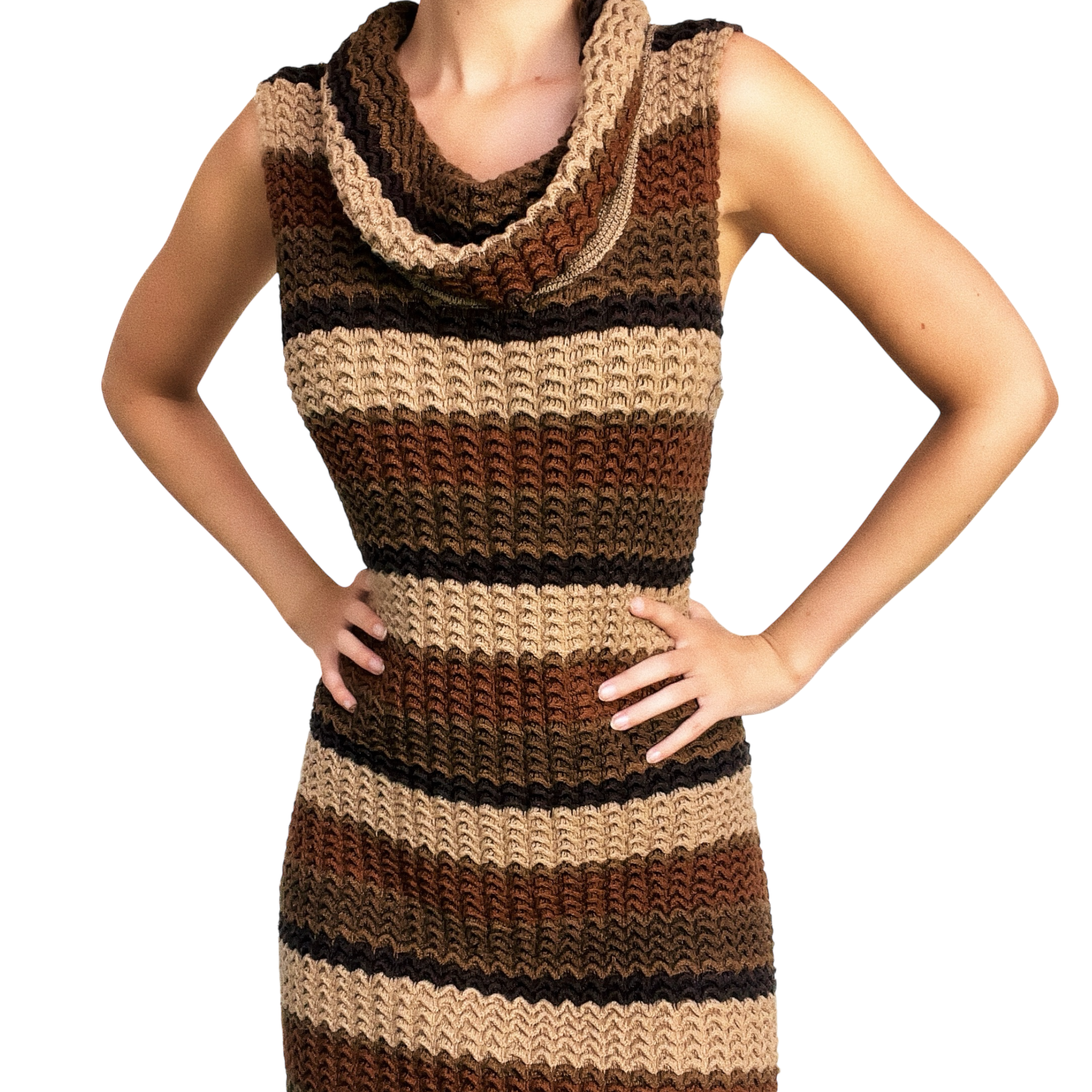 Vintage Cozy Knit Dress (S/M)