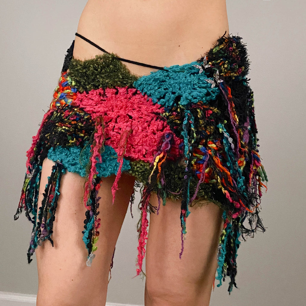 Prism Fringe Mini Skirt (XS/S)