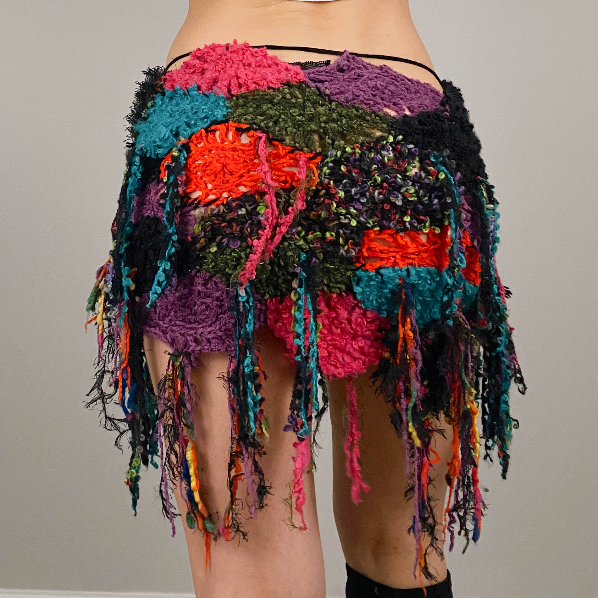 Prism Fringe Mini Skirt (XS/S)