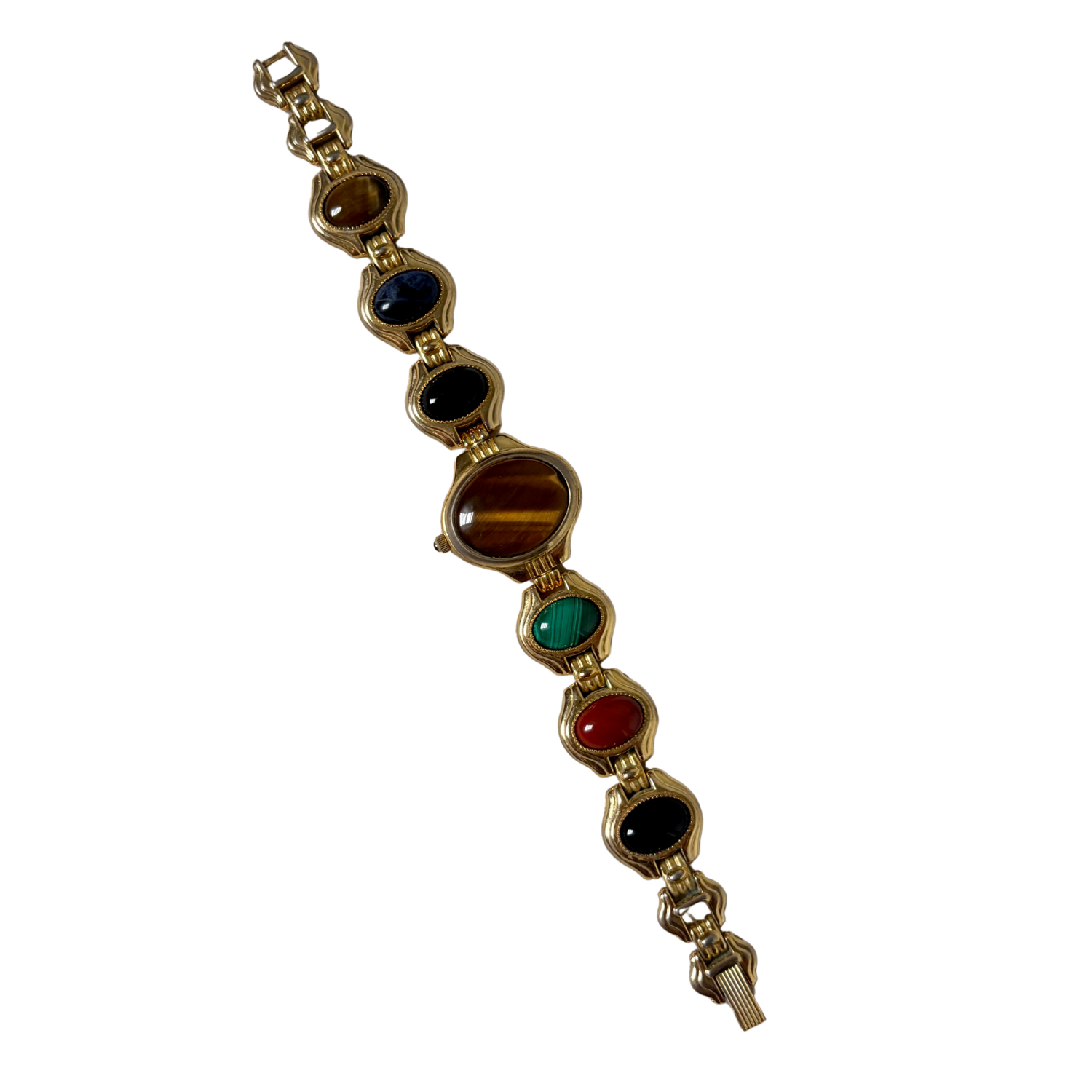 90s Scarab Stone Hidden-Dial Watch