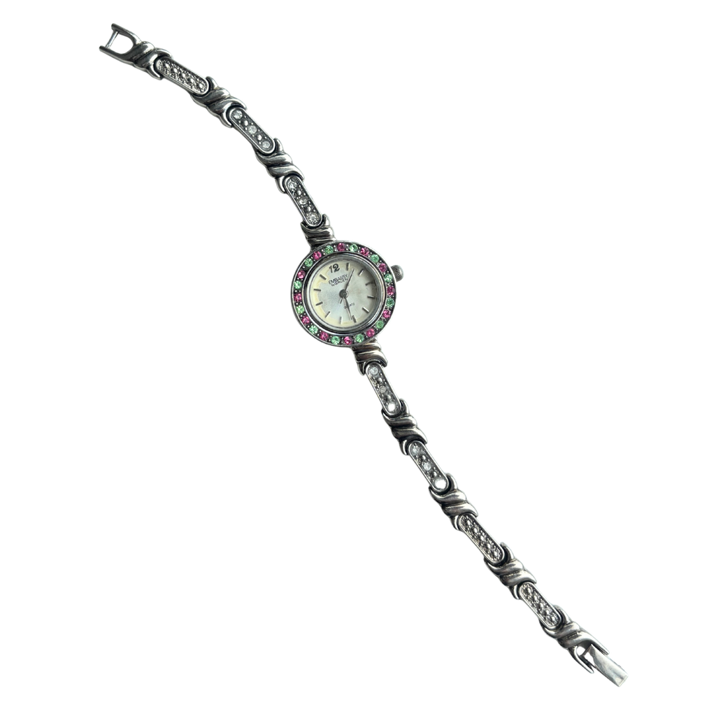 Y2K Pink and Green Bezel Watch