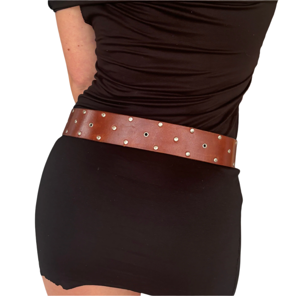 Vintage Brown Hardware Leather Belt