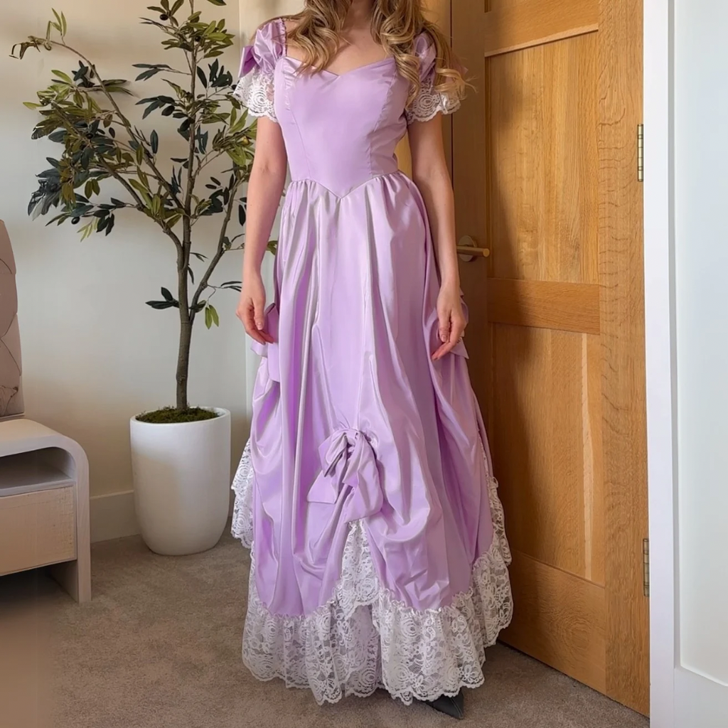 True Vintage Lilac Princess Gown (S/M)