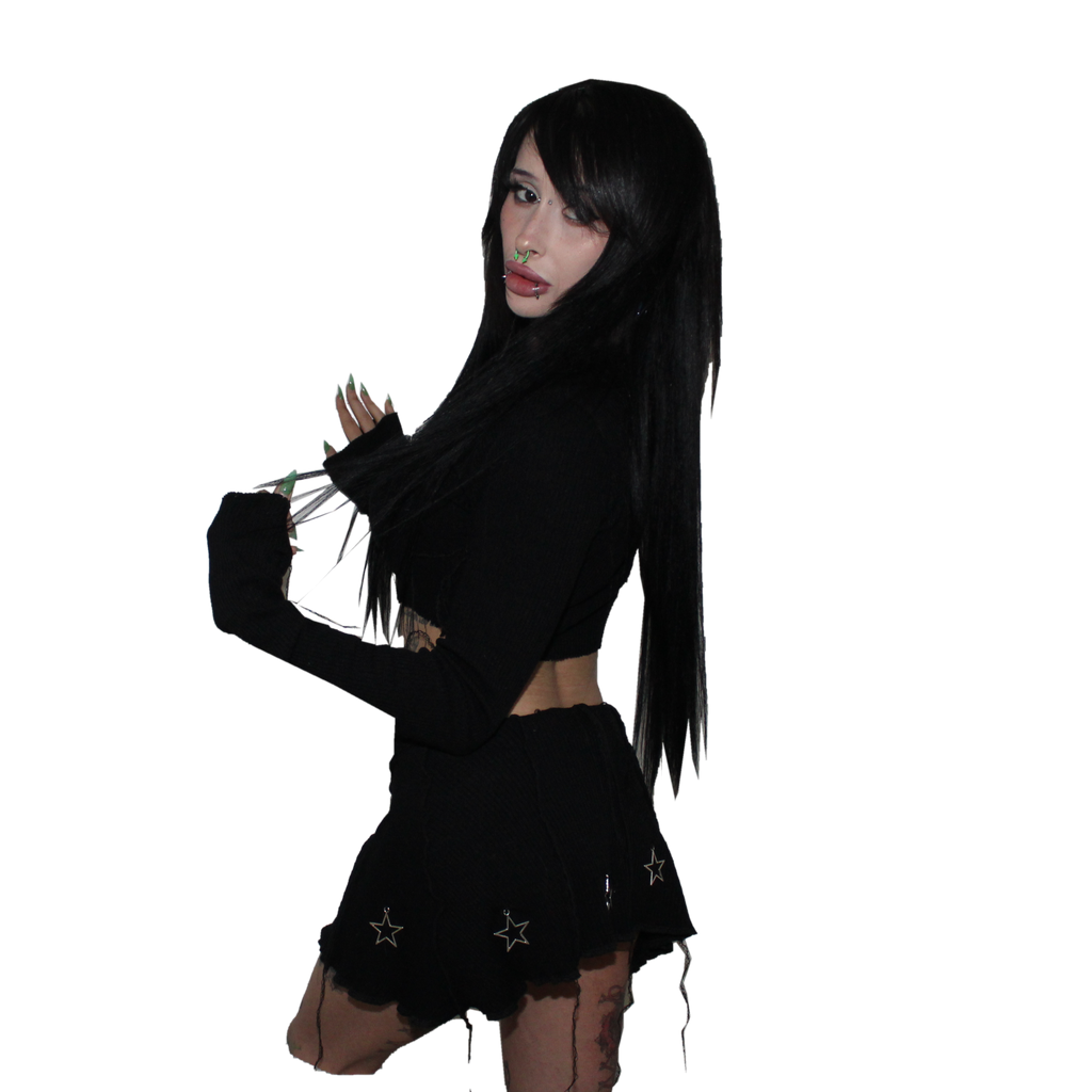 Black jelly ,, almond â˜?𓆩❤︎𓆪 Mini skirt