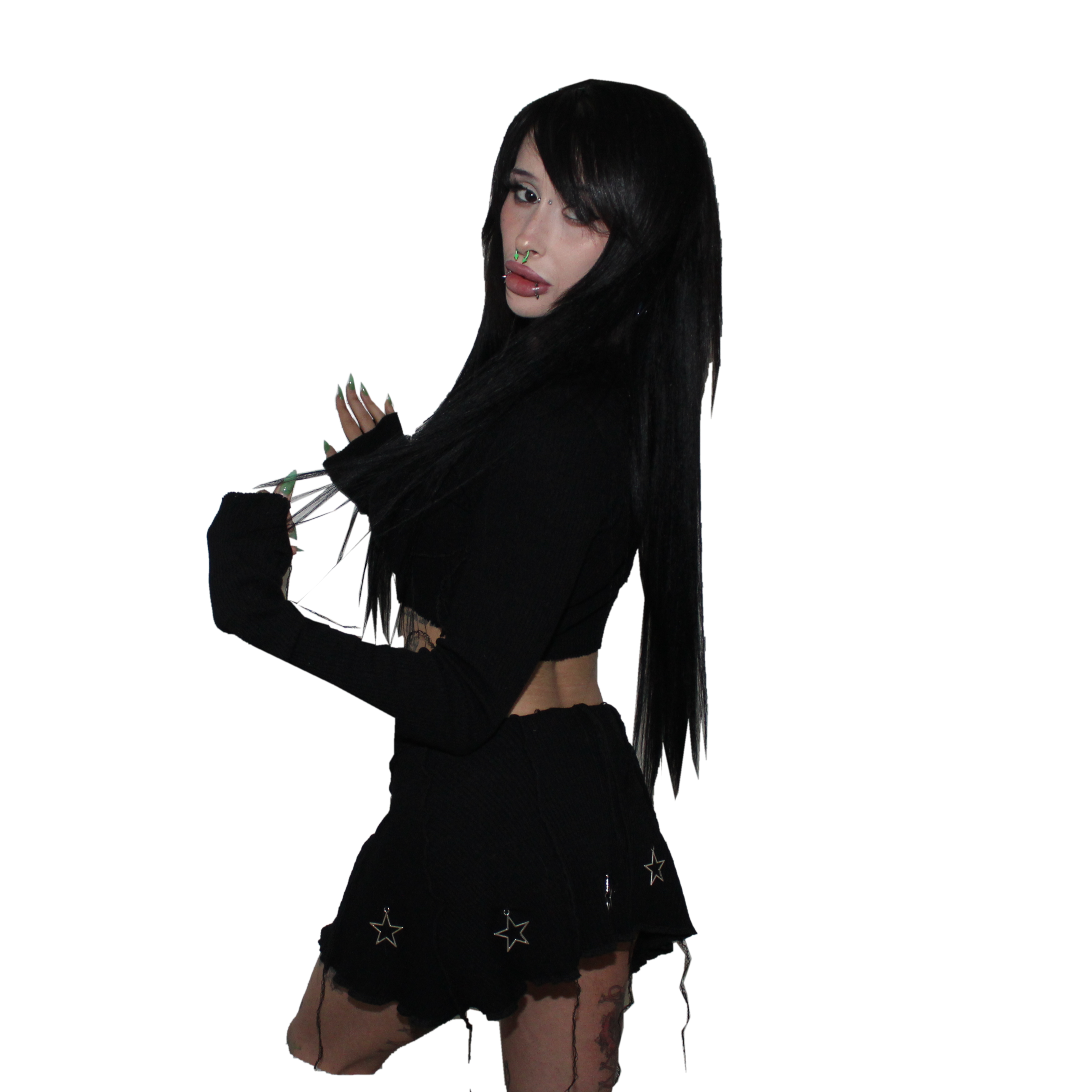 Black jelly ,, almond â˜?𓆩❤︎𓆪 Mini skirt