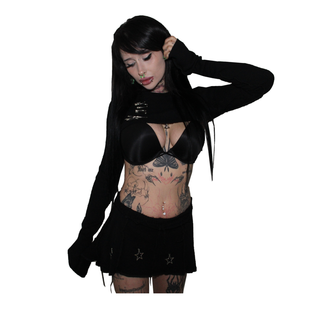 Black jelly ,, almond â˜?𓆩❤︎𓆪 Mini skirt