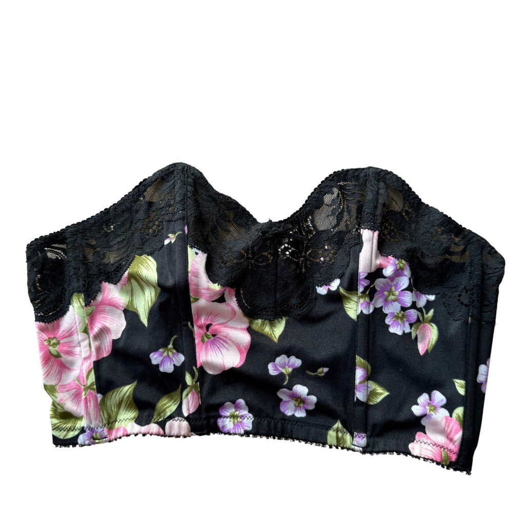 Vintage 90s Italian Floral Bustier (36B)