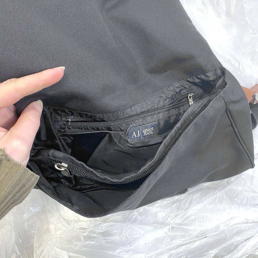 Vintage Armani Jeans Black Utility Belt Bag (S/M)