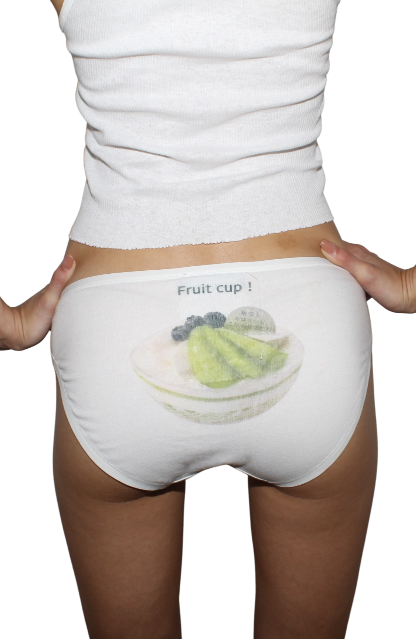 green fruit bowl . underwear .