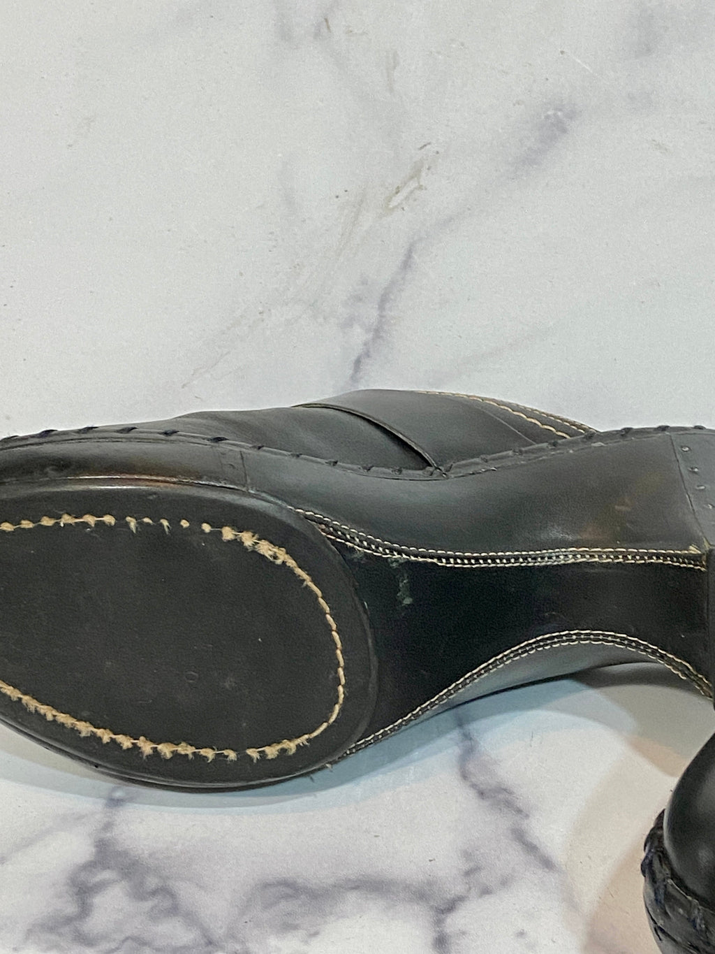 FRYE Black leather clogs (6.5)