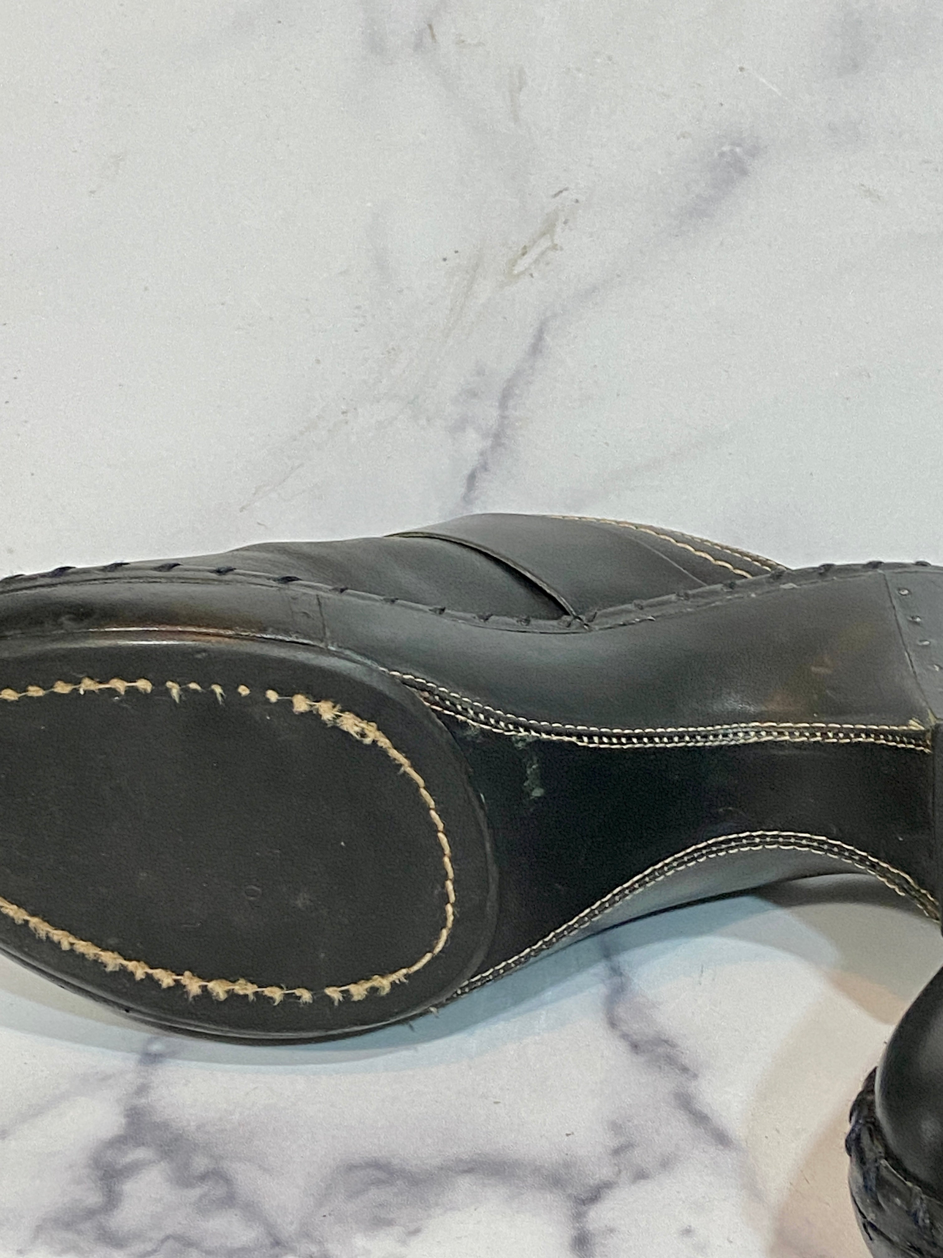 FRYE Black leather clogs (6.5)