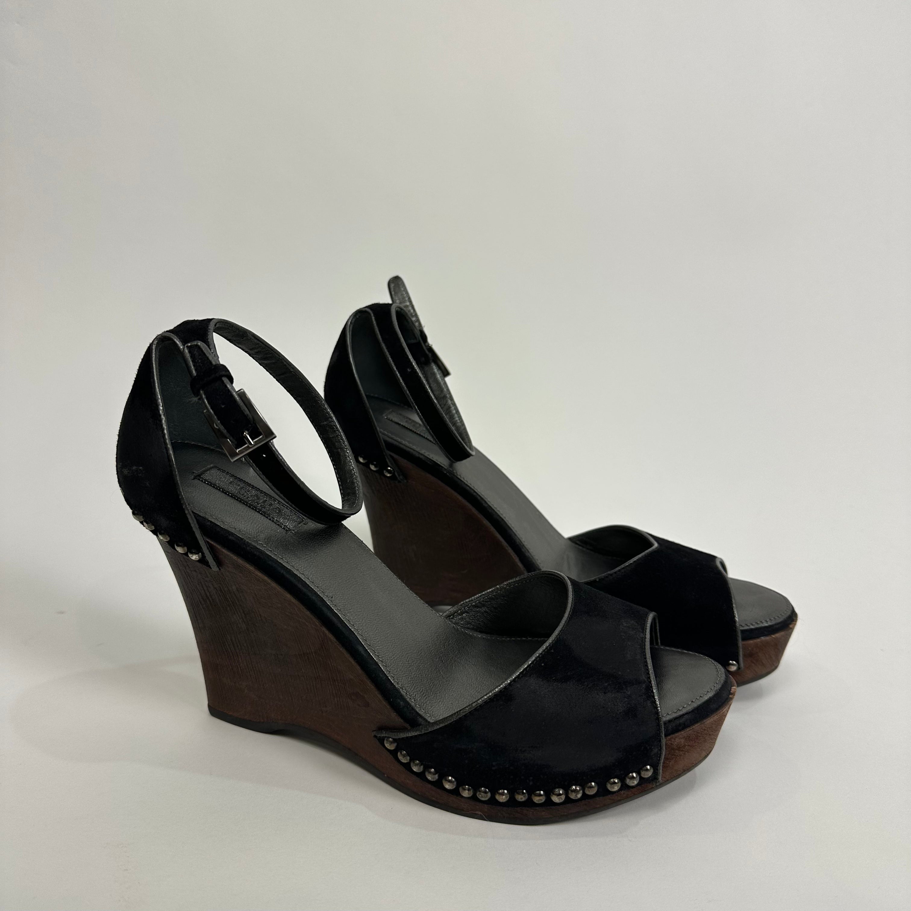 Prada Vintage Wooden Wedges (7.5)