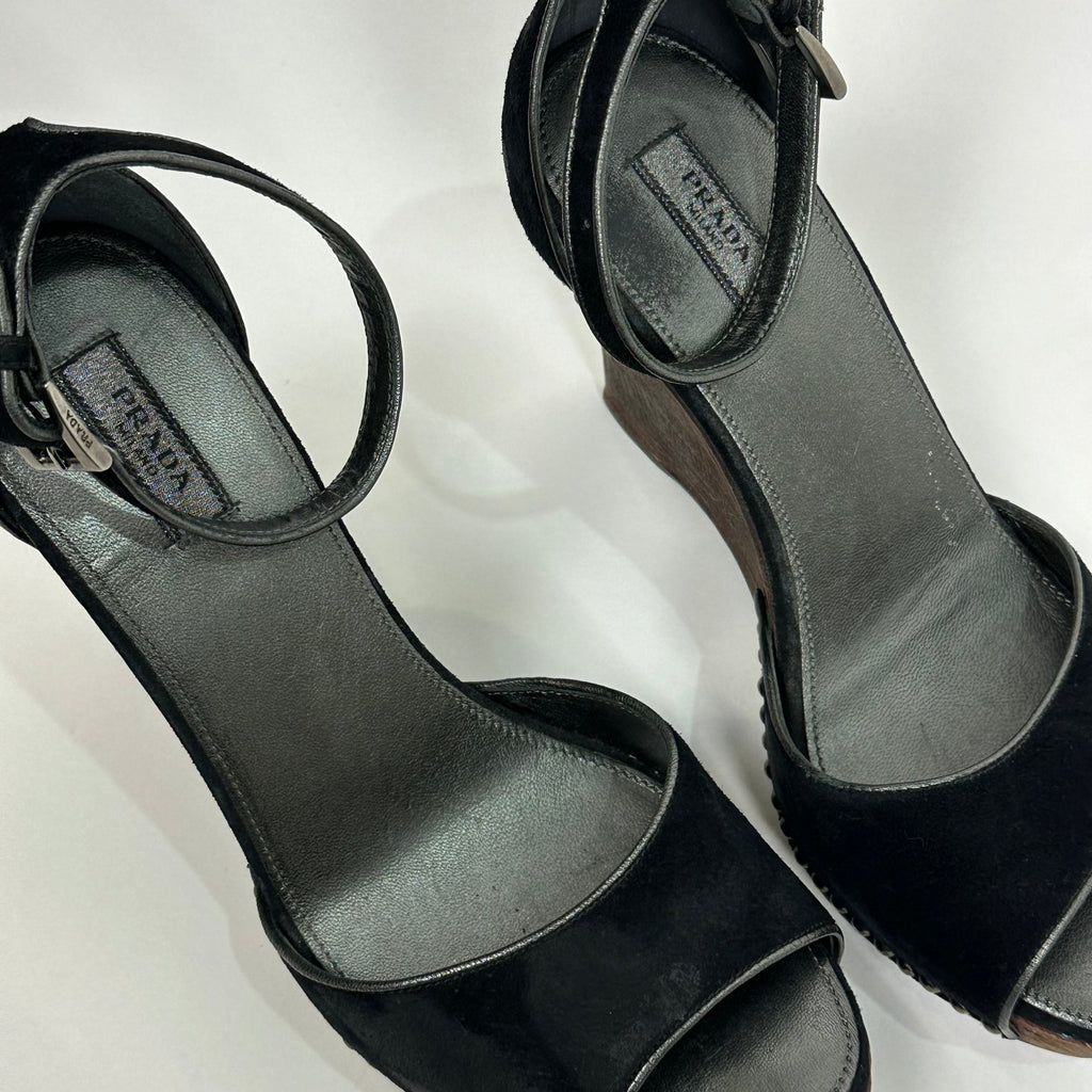 Prada Vintage Wooden Wedges (7.5)