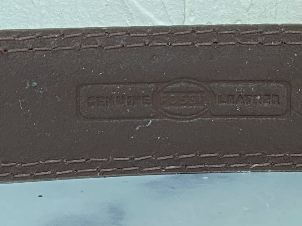 Fossil Genuine Leather Metallic Gradient Belt