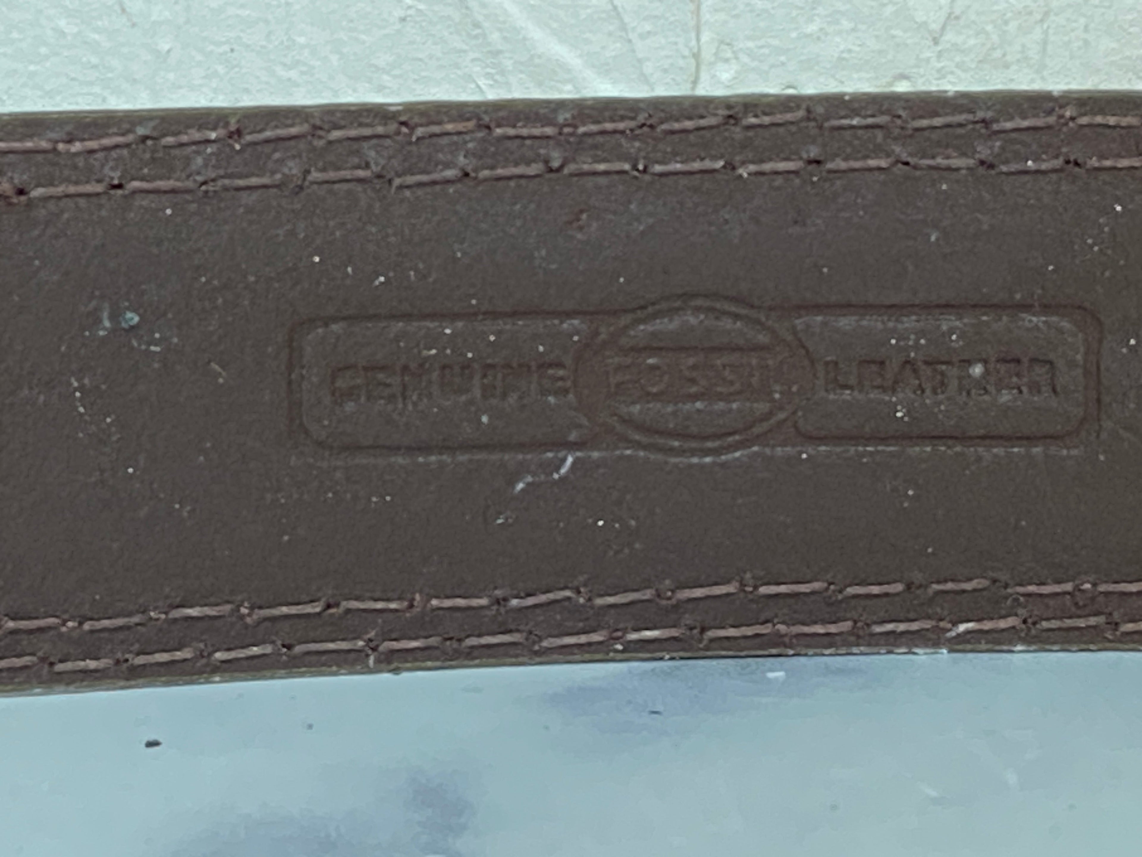 Fossil Genuine Leather Metallic Gradient Belt