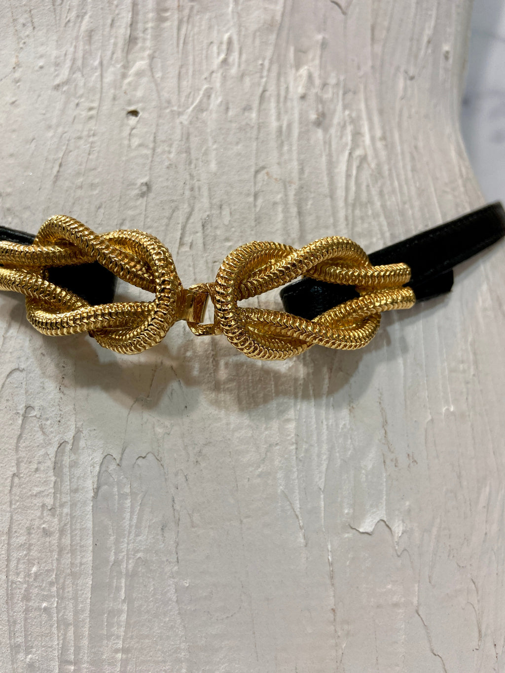 Leather & Gold Clasp Belt