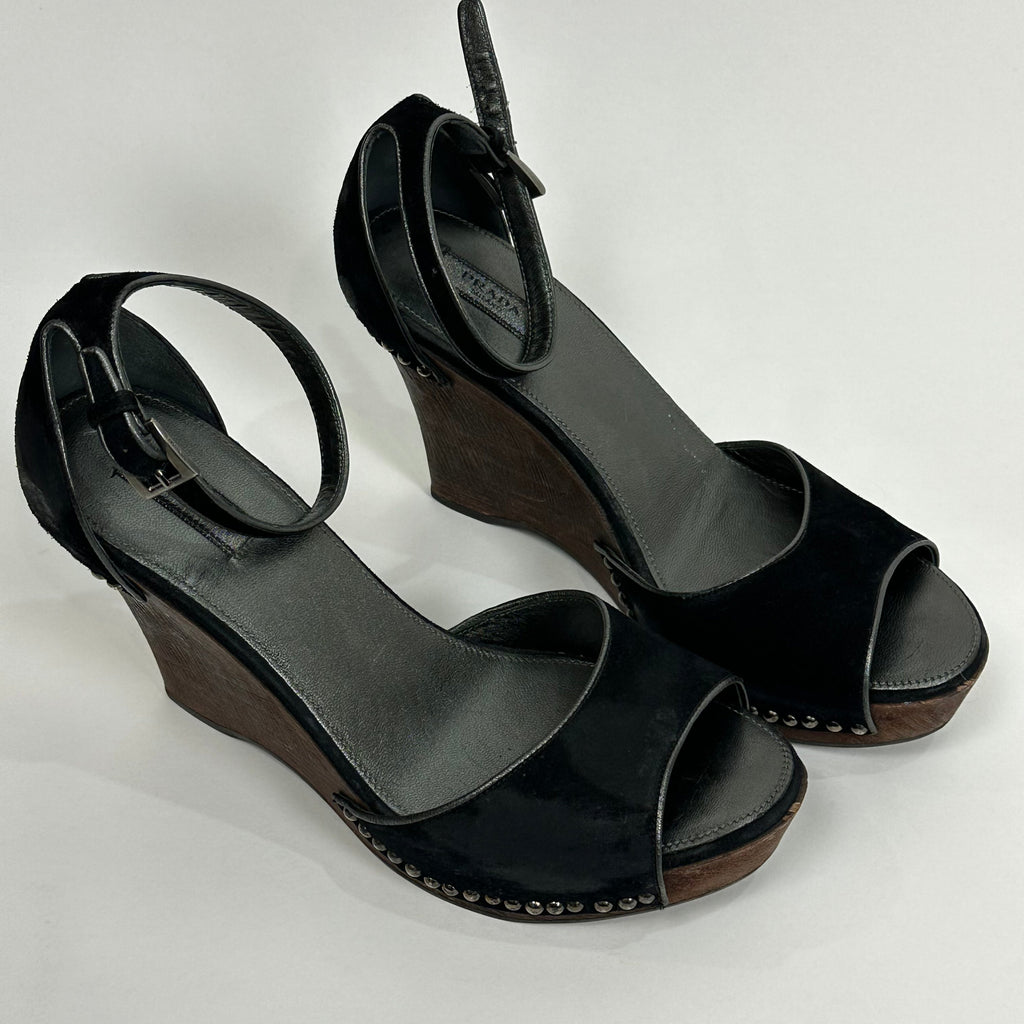 Prada Vintage Wooden Wedges (7.5)